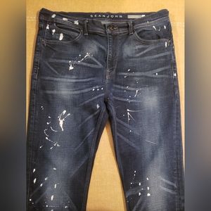 Sean John Tornado Wash Mercer Slim Straight Stretch Jeans Size 38